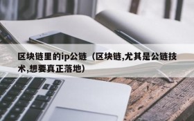 区块链里的ip公链(区块链,尤其是公链技术,想要真正落地)
