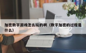 加密数字游戏怎么玩的啊(数字加密的过程是什么)
