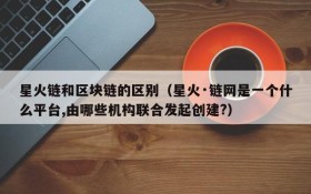 星火链和区块链的区别(星火·链网是一个什么平台,由哪些机构联合发起创建?)
