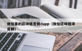 微信里的区块链竞猜dapp(微信区块链项目群)