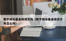 数字娱乐基金投资方向(数字娱乐基金投资方向怎么样)