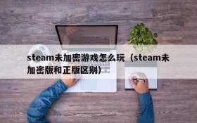steam未加密游戏怎么玩(steam未加密版和正版区别)