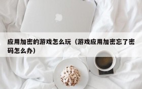 应用加密的游戏怎么玩(游戏应用加密忘了密码怎么办)