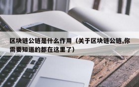 区块链公链是什么作用(关于区块链公链,你需要知道的都在这里了)